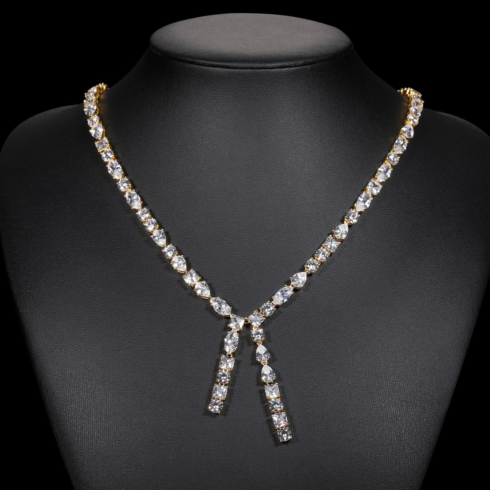 Hip-Hop Iced Moissanite Mixed Shape Necklace
