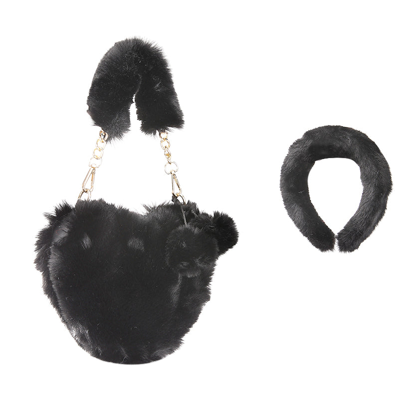 Fluffy Purse Headband Set 2022