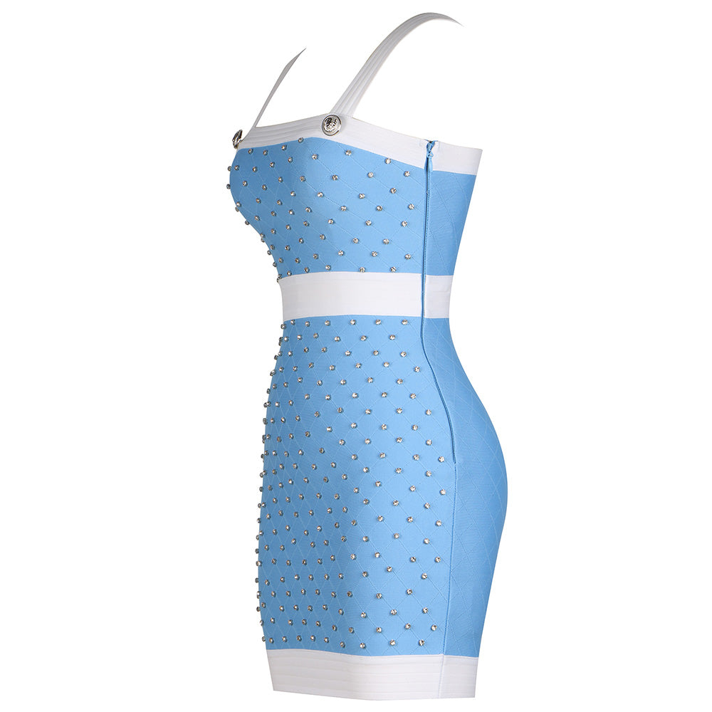 Summer Sleeveless Bandage Mini Dress