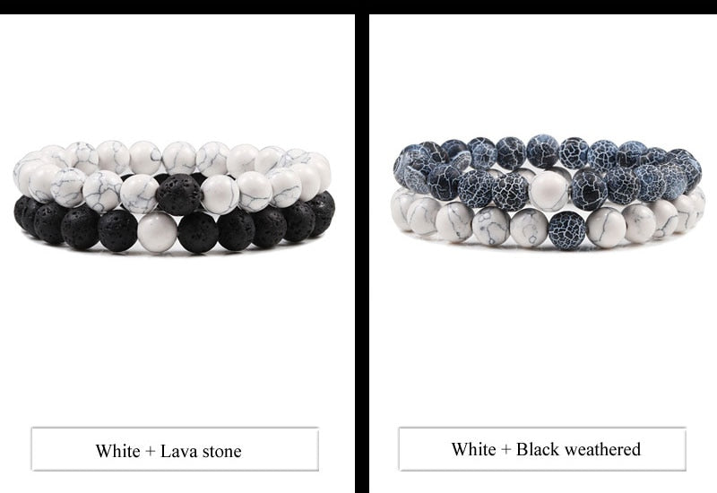 Lava Stone Bracelet Set