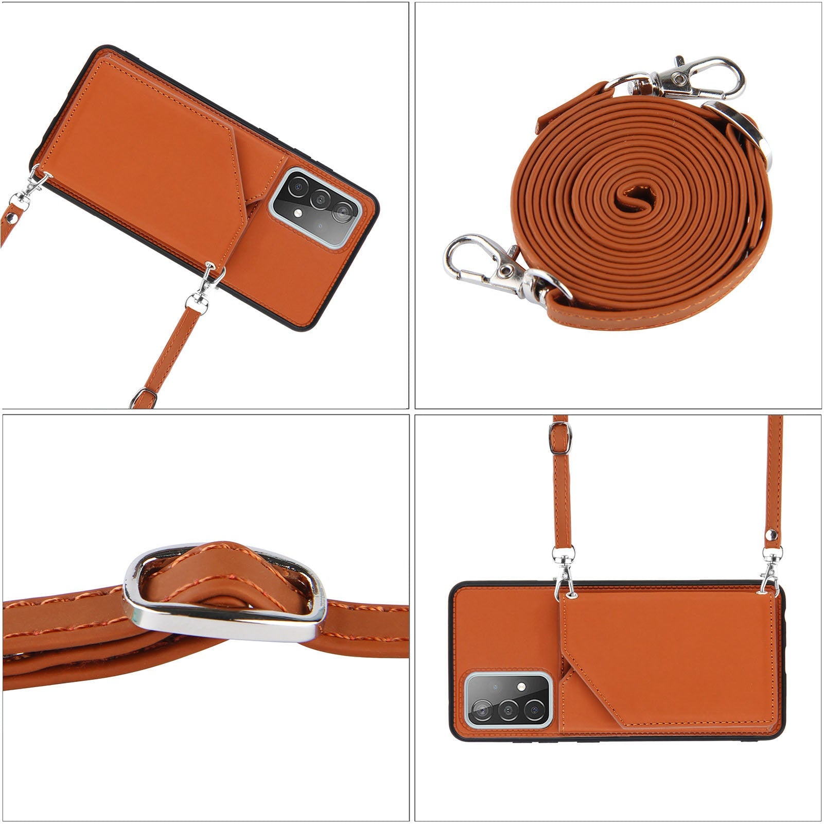 Lanyard Crossbody leather Case For Samsung