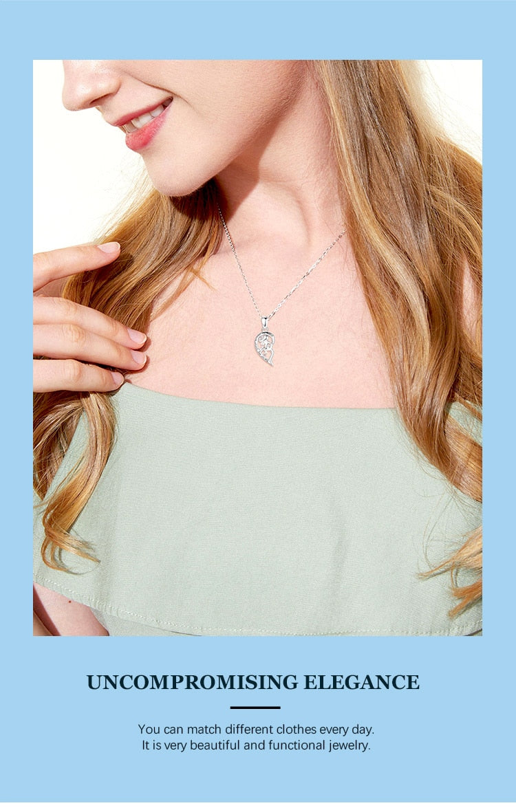 Sisters Swing Heart Necklace Set