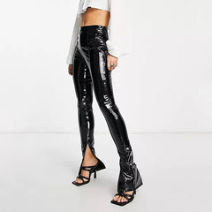 Wet Look Patent Leather Trousers