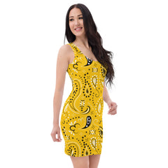 Yellow Paisley Sublimation Cut & Sew Dress