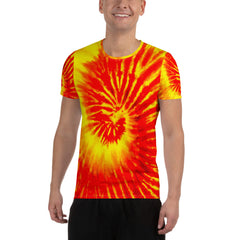 Tie Dye All-Over Print Men's Athletic T-shirt