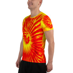 Tie Dye All-Over Print Men's Athletic T-shirt