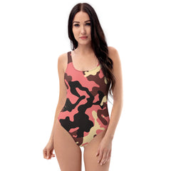 Camo Pink One-Piece Swimsuit