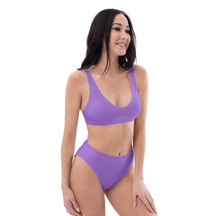 Lavender Recycled high-waisted bikini