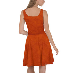 Burnt-orange Skater Dress