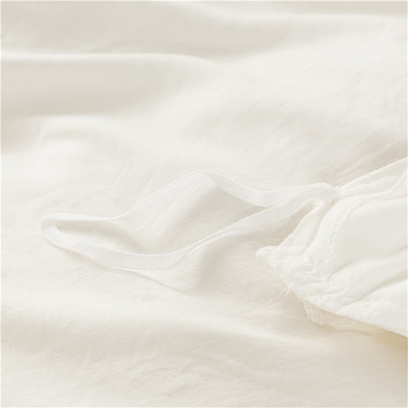 Solid Ruffled Duvet Cover sets