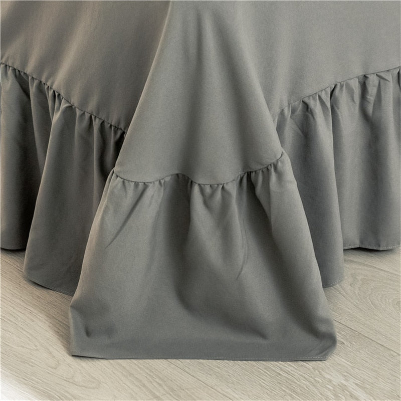 Solid Ruffled Duvet Cover sets
