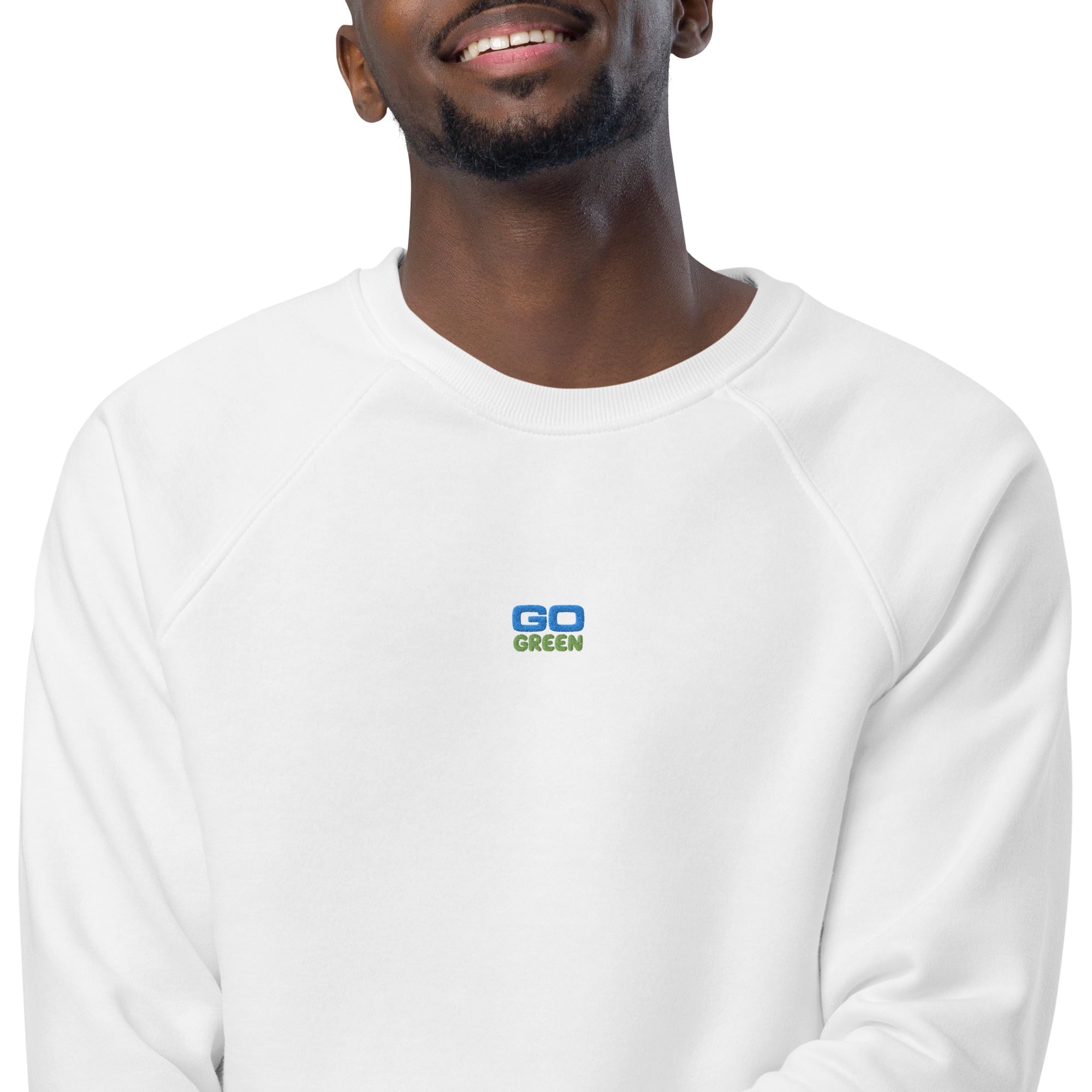 Unisex organic raglan sweatshirt