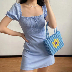 Ifomat Uptown Shirred Babydoll Dress