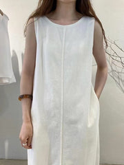 2024 New Fashion Elegant Simple Backless Loose Denim Dress