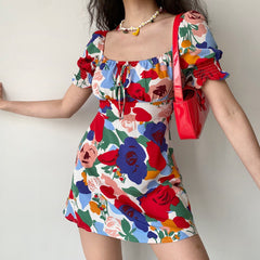 Ifomat Fleur Art Puff Dress