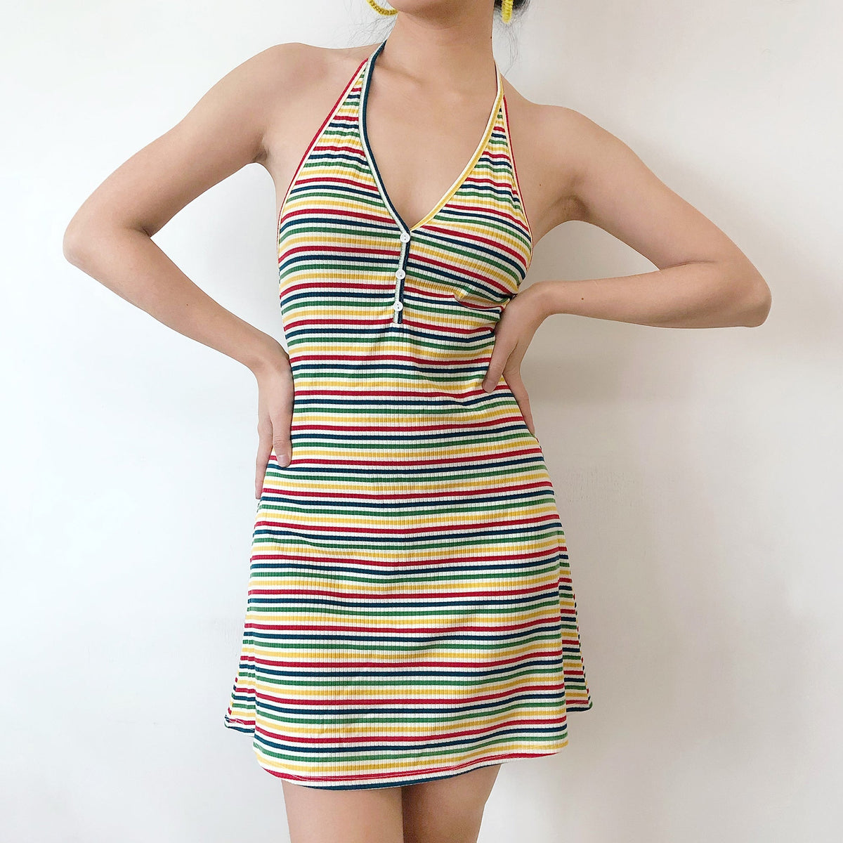 Trixie Striped Halter Dress