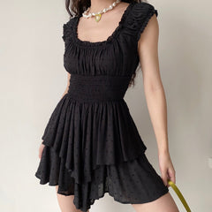 Ifomat Zelda Layered Romper Dress