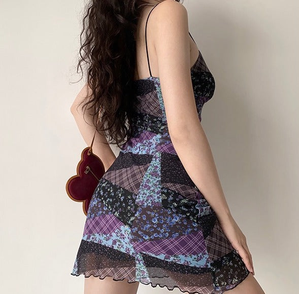 Ifomat Sabrina Patch Mesh Dress