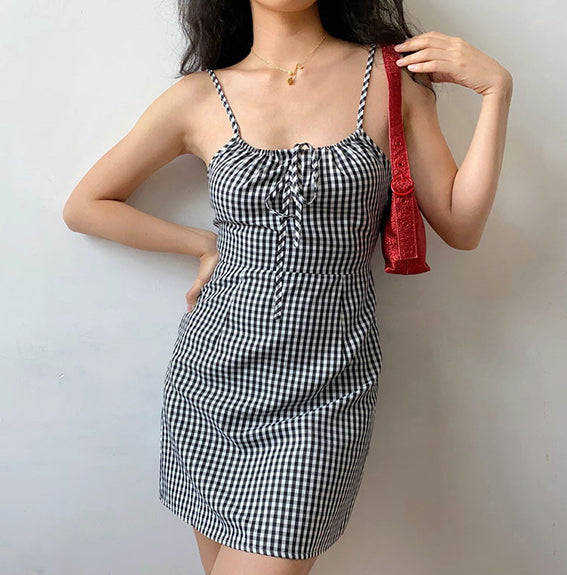 Ifomat Versailles Gingham Mini Dress