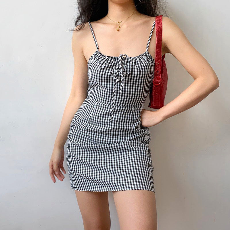 Ifomat Versailles Gingham Mini Dress