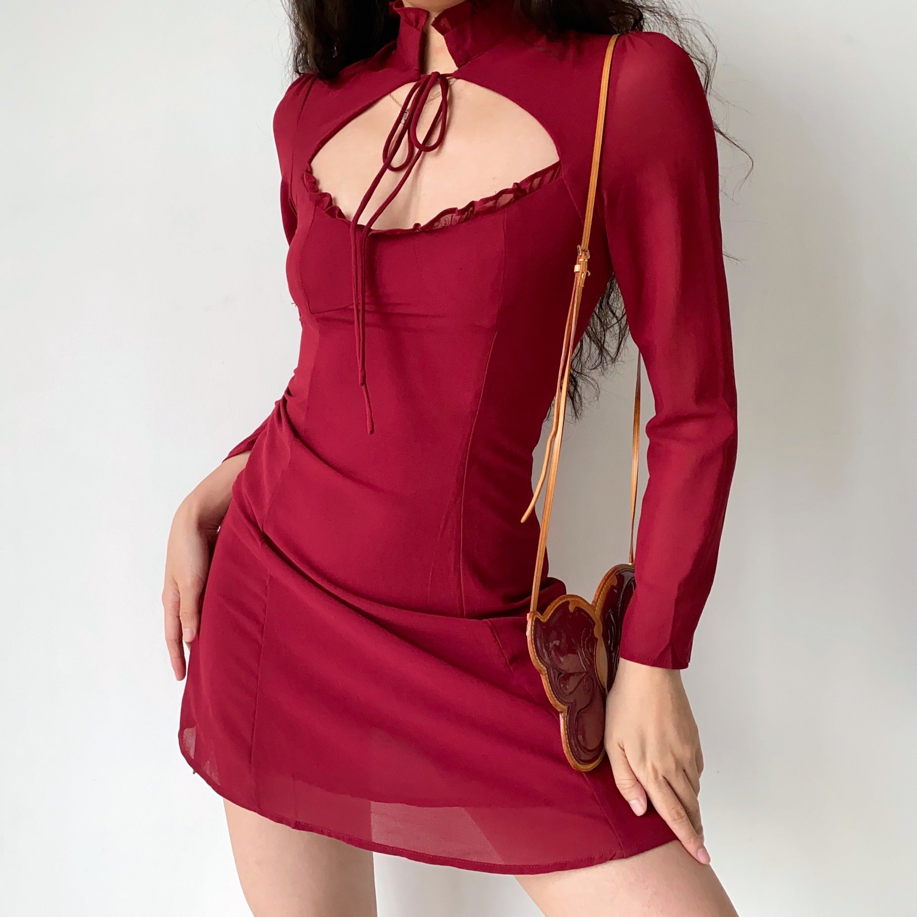 Ifomat Cordelia Hollow Mesh Dress