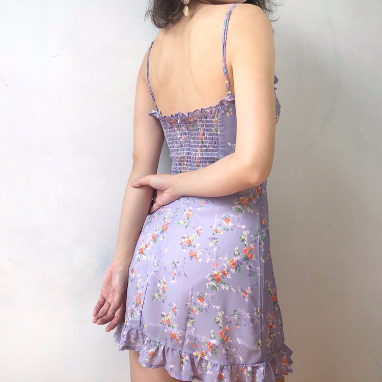 Ifomat Lavender Floral Frannie Dress