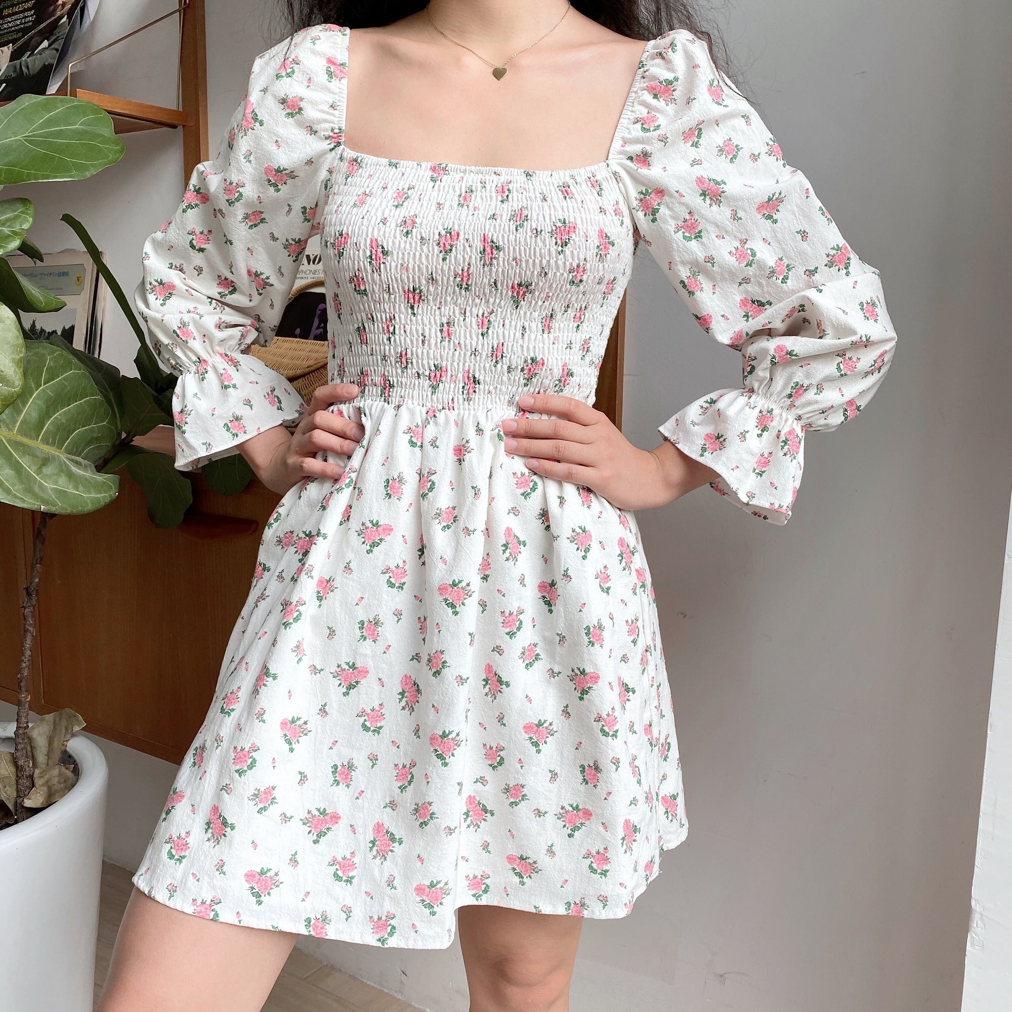 Ifomat Evelyn Floral Lantern Dress