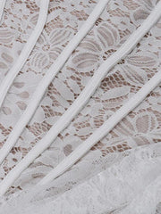 Lace Mesh Corset Bandeau Mini Dress