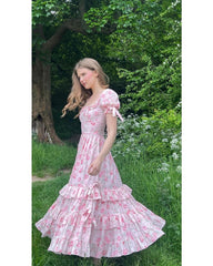 2024ss sexy patchwork print Princess dress
