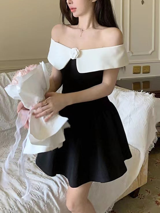 2024 New Fashion Elegant Camellia One Shoulder Evening Dress