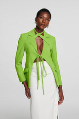 Adley Cross Plunge Split Blazer