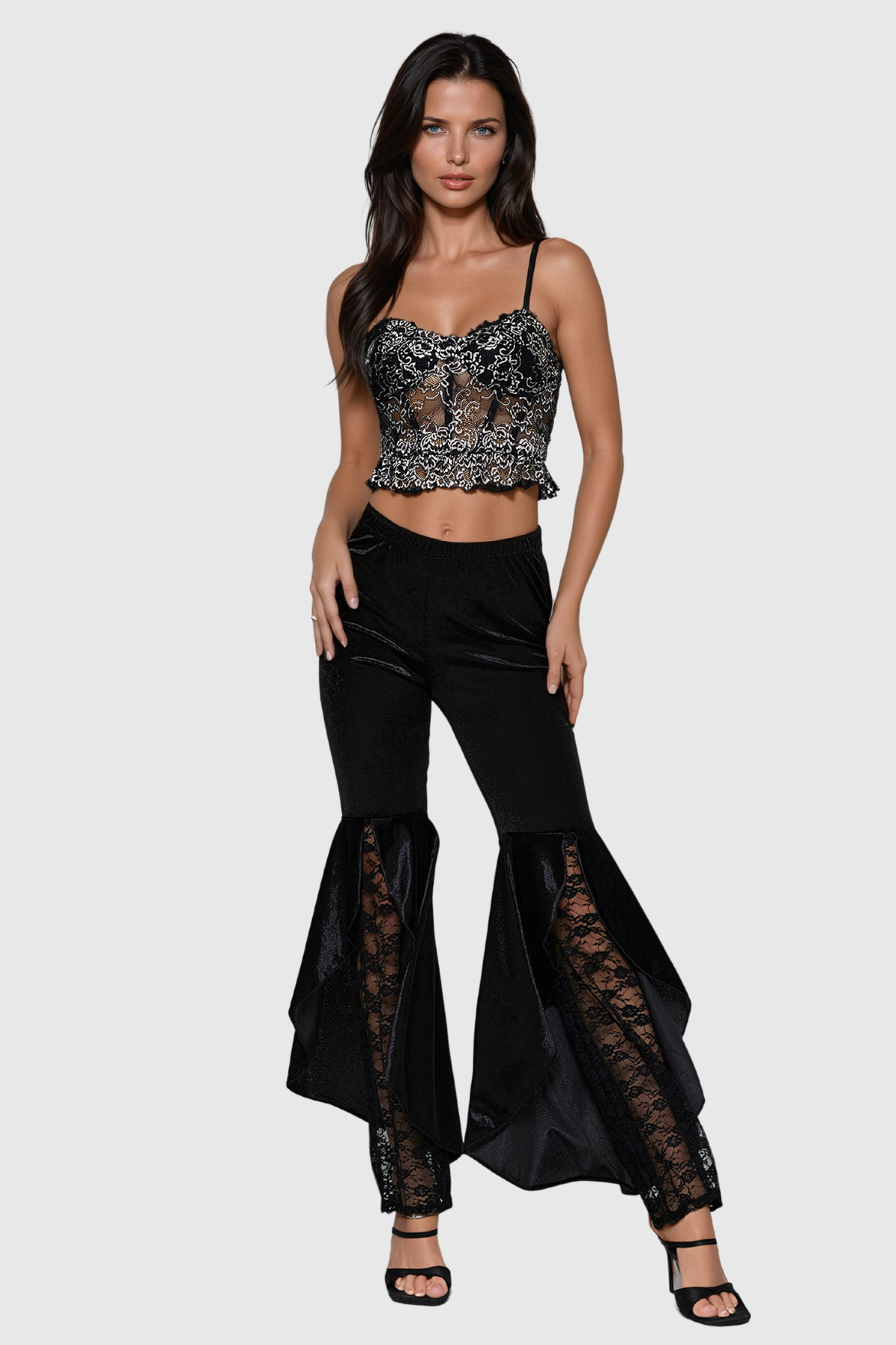 Aeres Lace Deconstruct Ruffle Pants