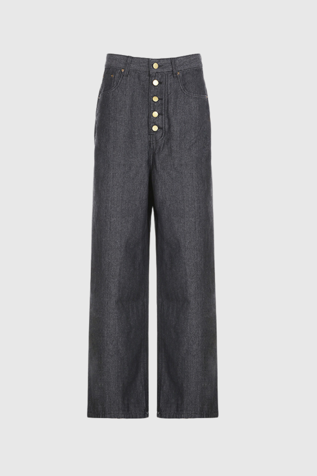 Afya Low Rise Button Wide Jeans