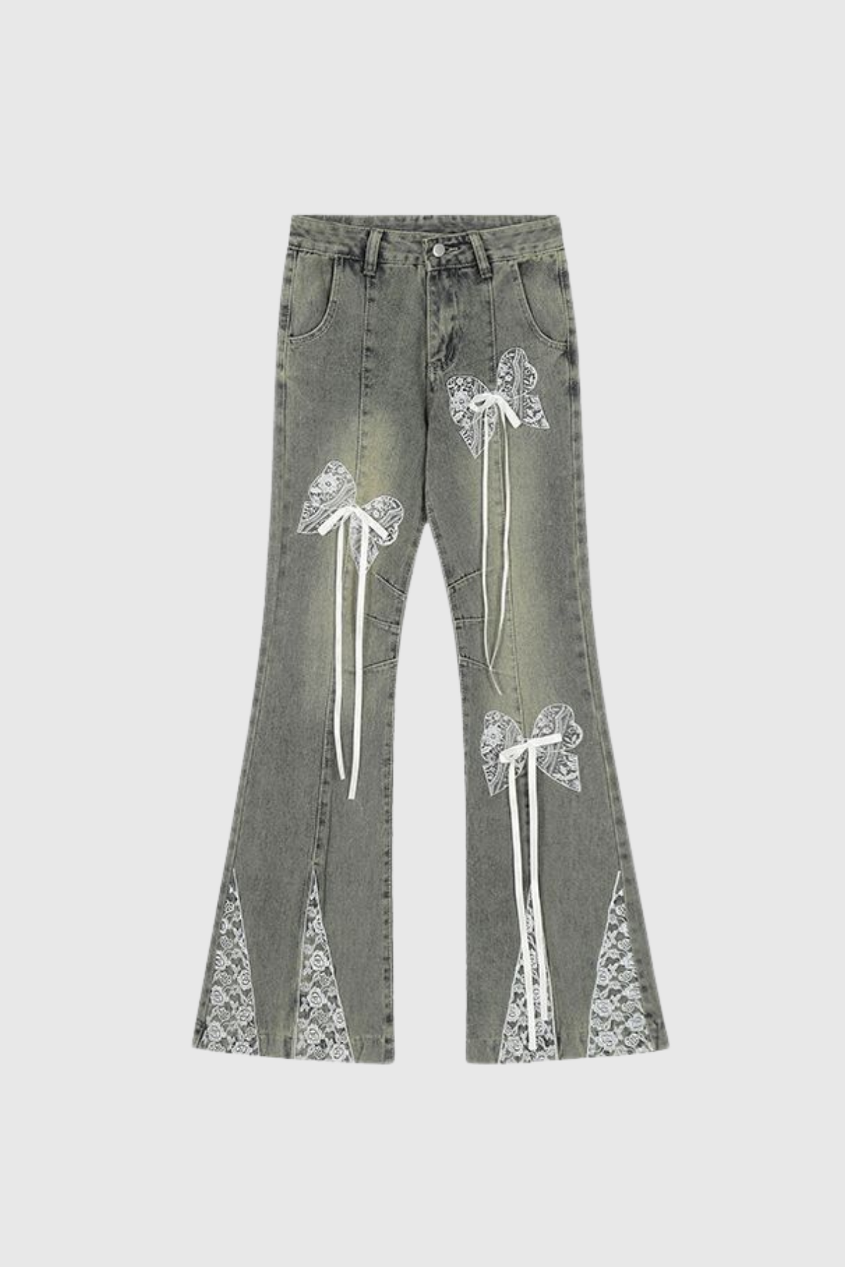 Aguilar Lace Bow Hayley Jeans In Blue