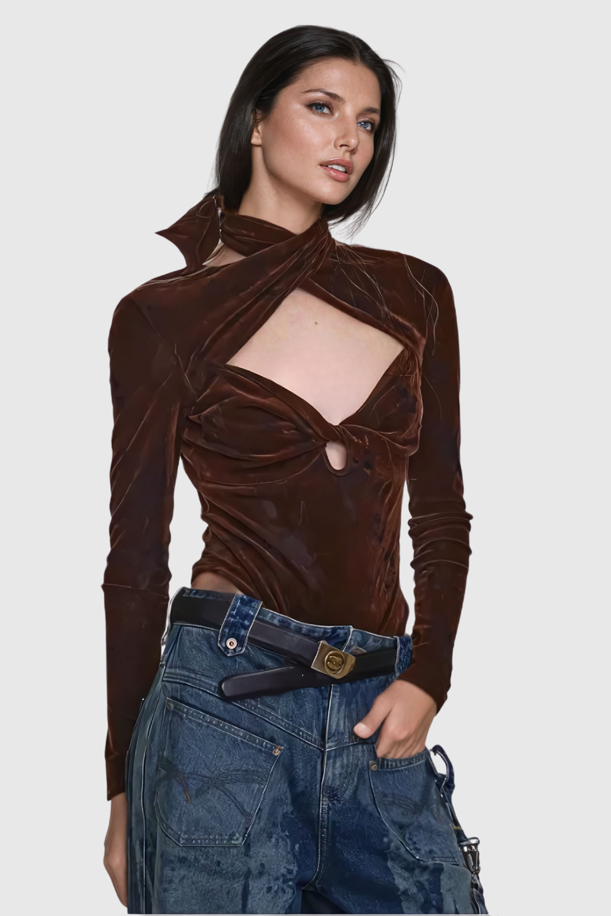 Ahulani Lace Up Cutout Bodysuit