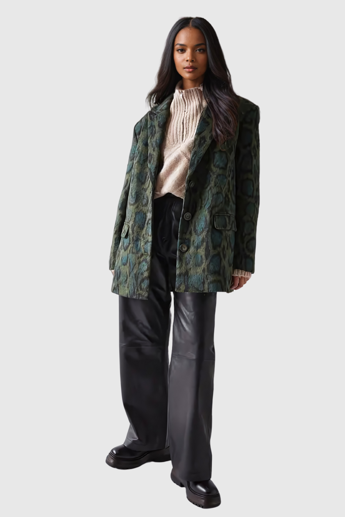 Aldrich Leopard  Lapel Blazer