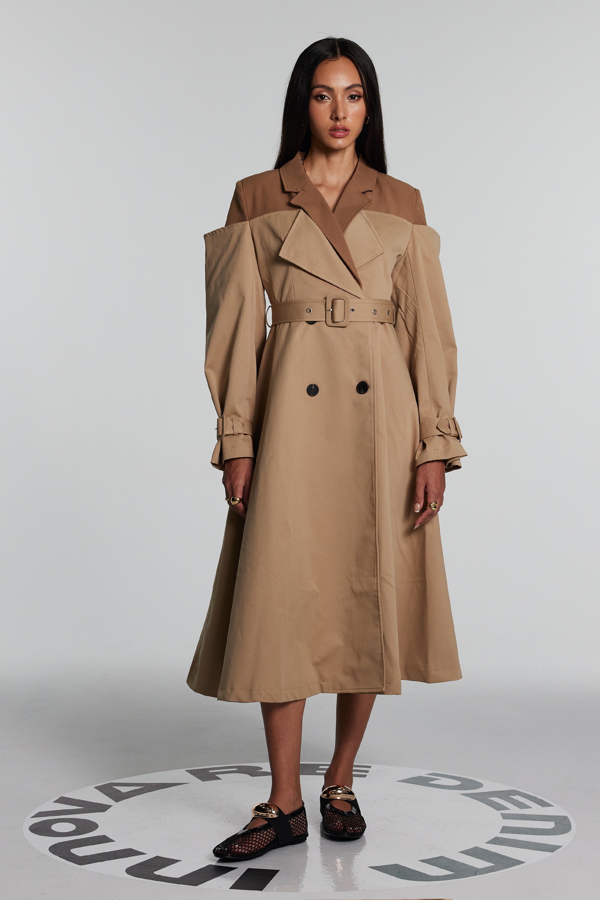 Alena Deconstruct Ruffle Coat