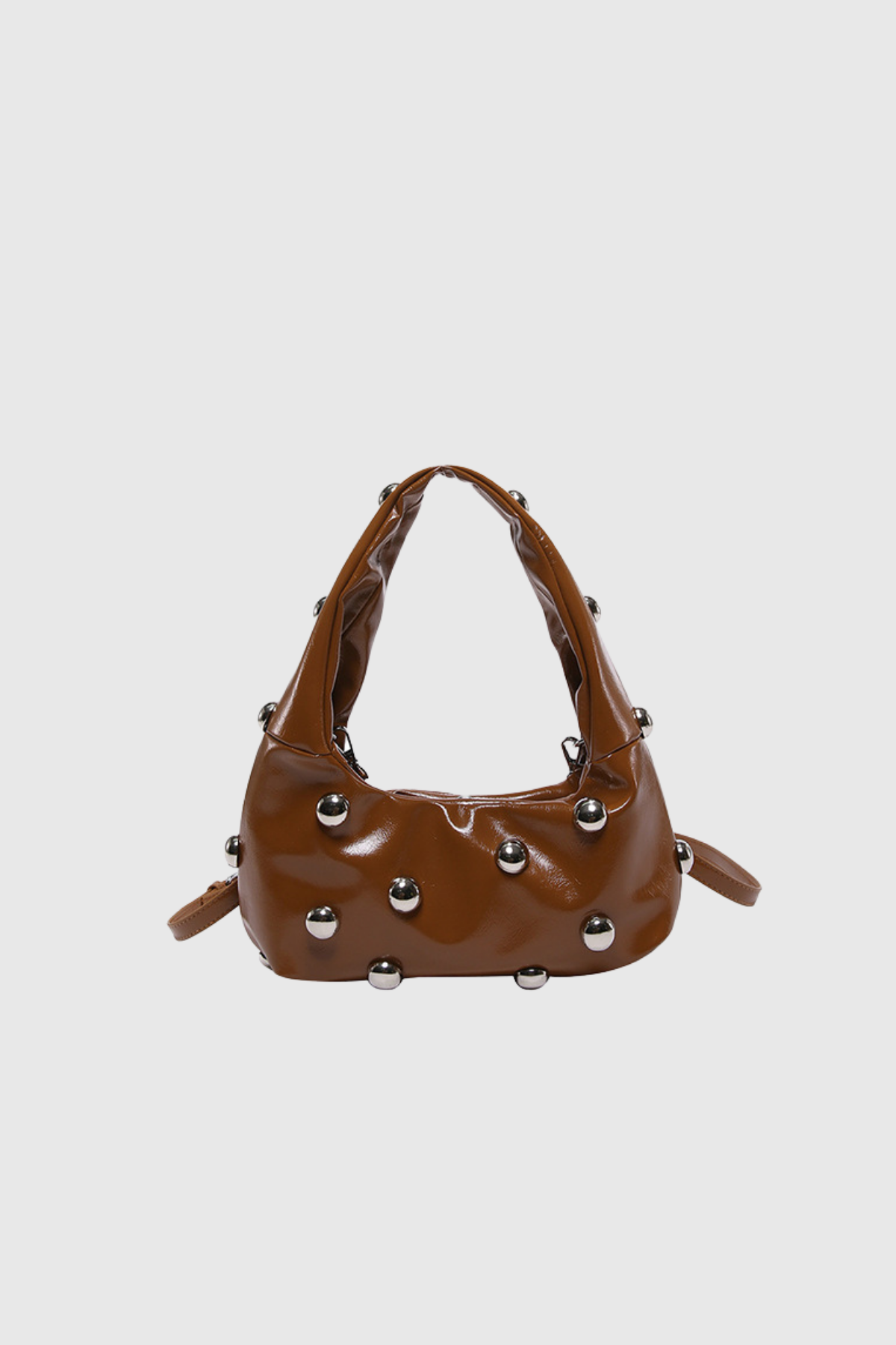 Alta Studded Leather Shoulder Bag