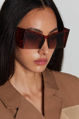 Aspyn Leopard Square Sunglasses