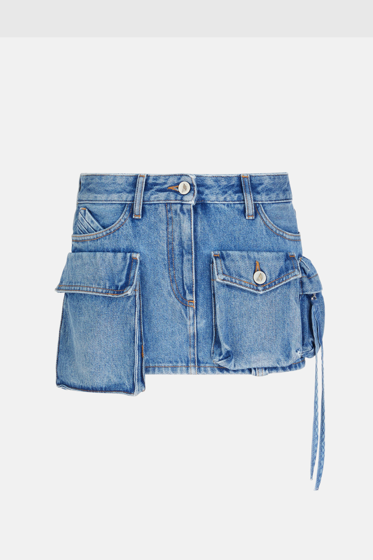 Braelyn Cargo Pockets Denim Skirt