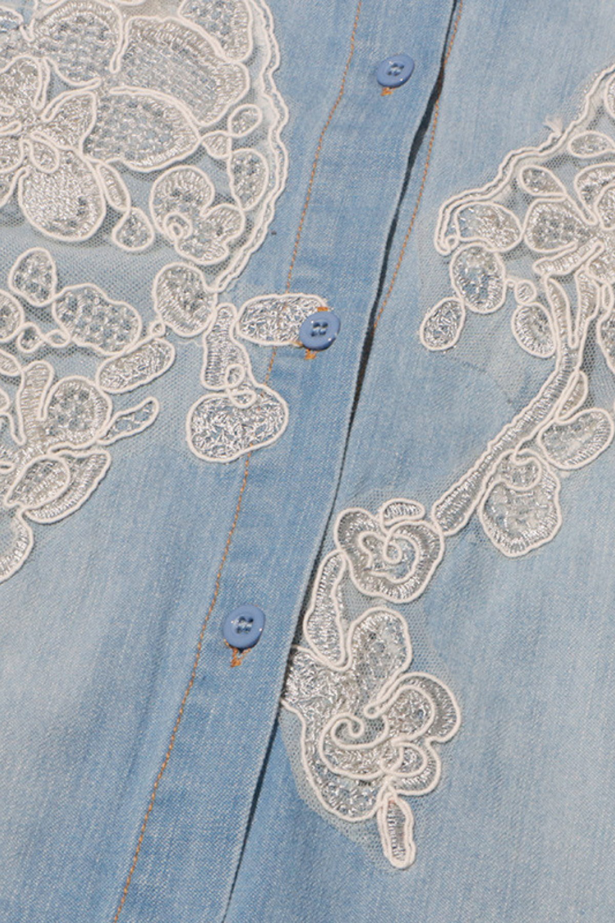 Henry Lace Ombre Denim Shirt