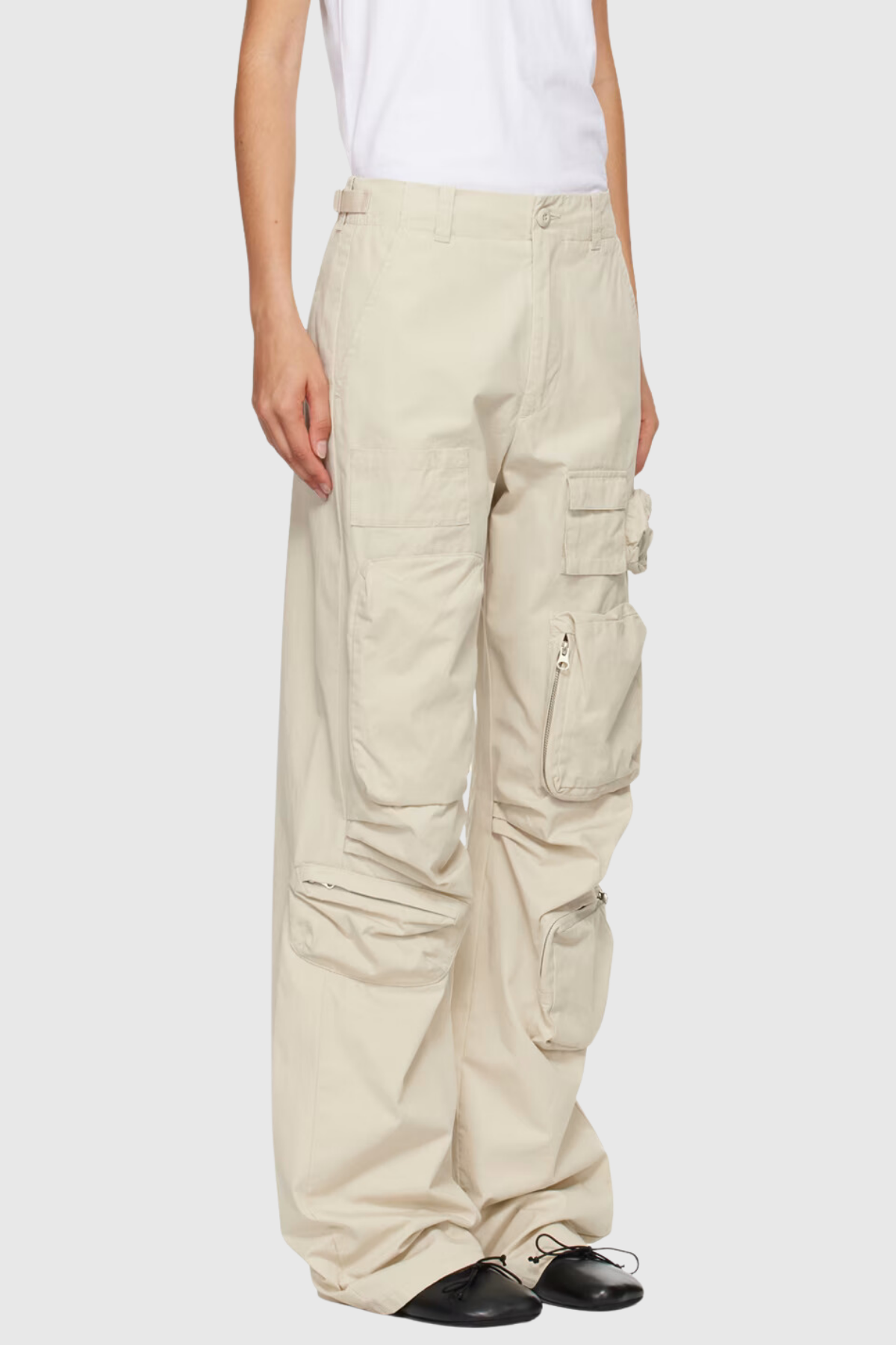 Isha Pocket Cargo Pants In Apricot