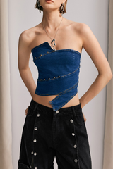 InnovareDenim Off Shoulder Denim Top