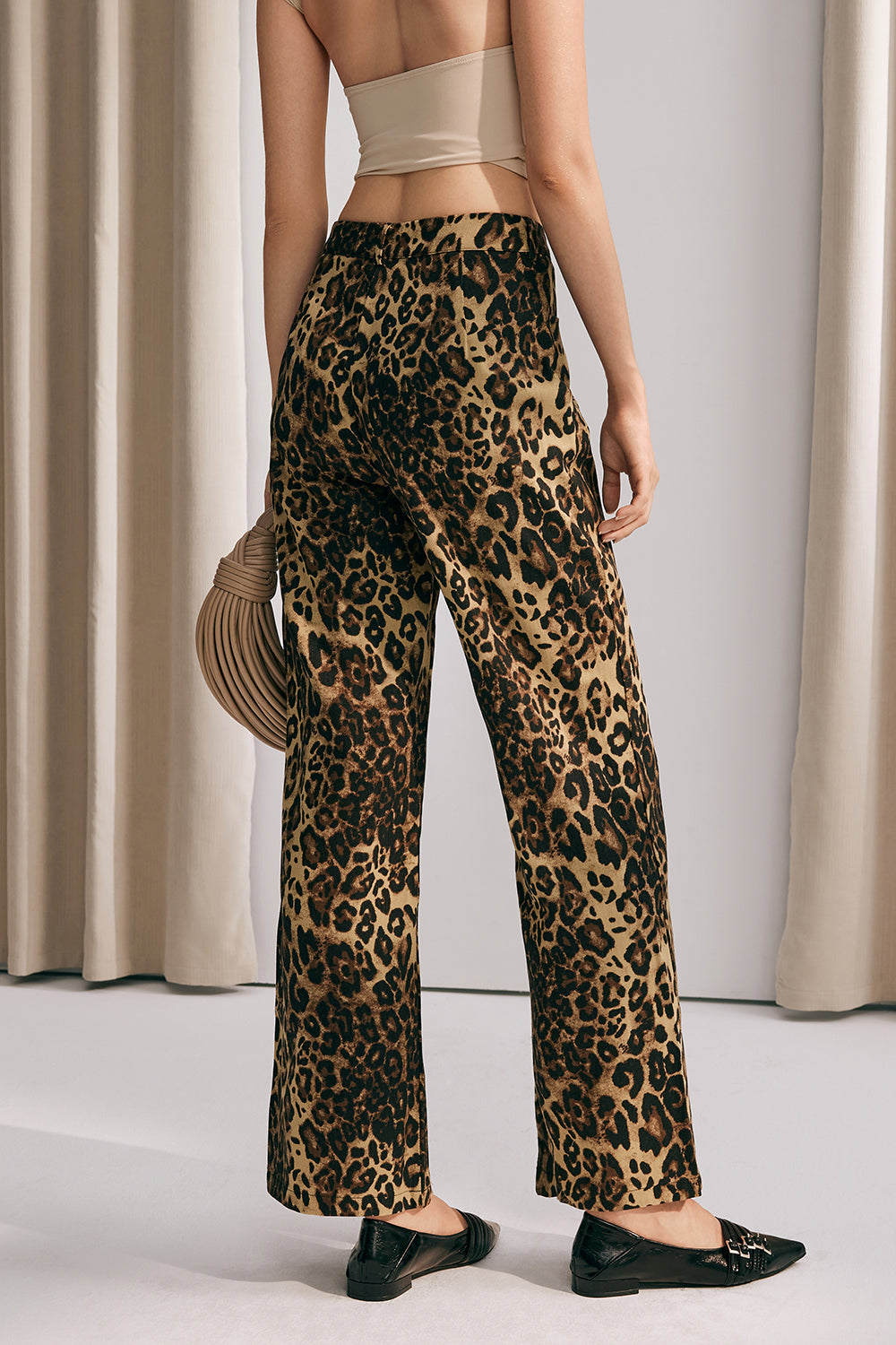 Loretta Low Rise Leopard Pants