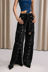 Luisa Button Embellished Jeans