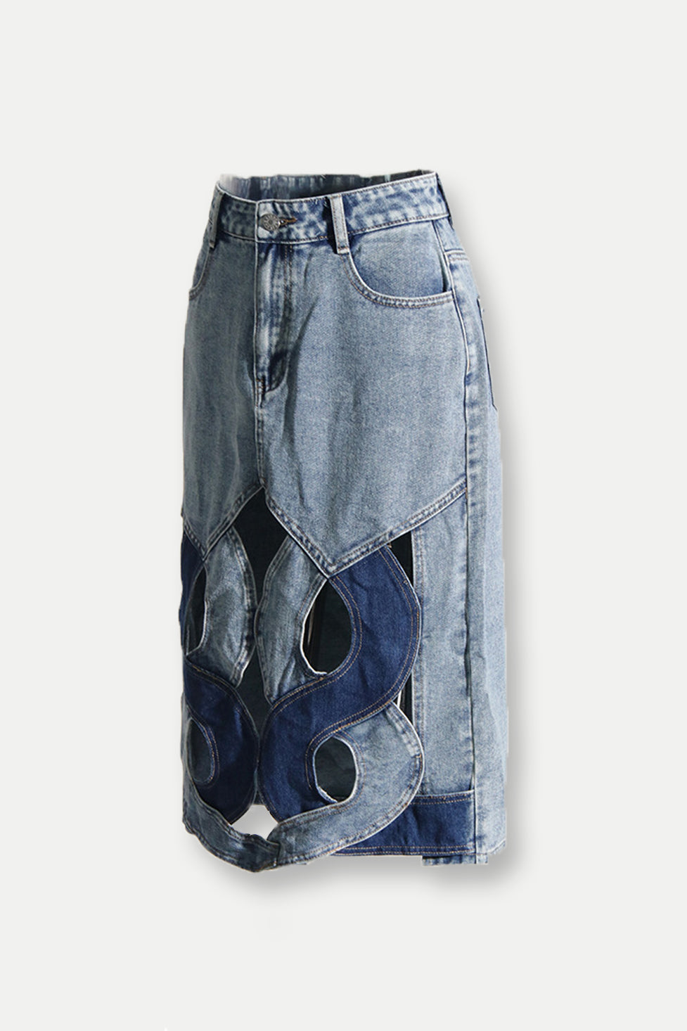 Madison Cutout Denim Skirt