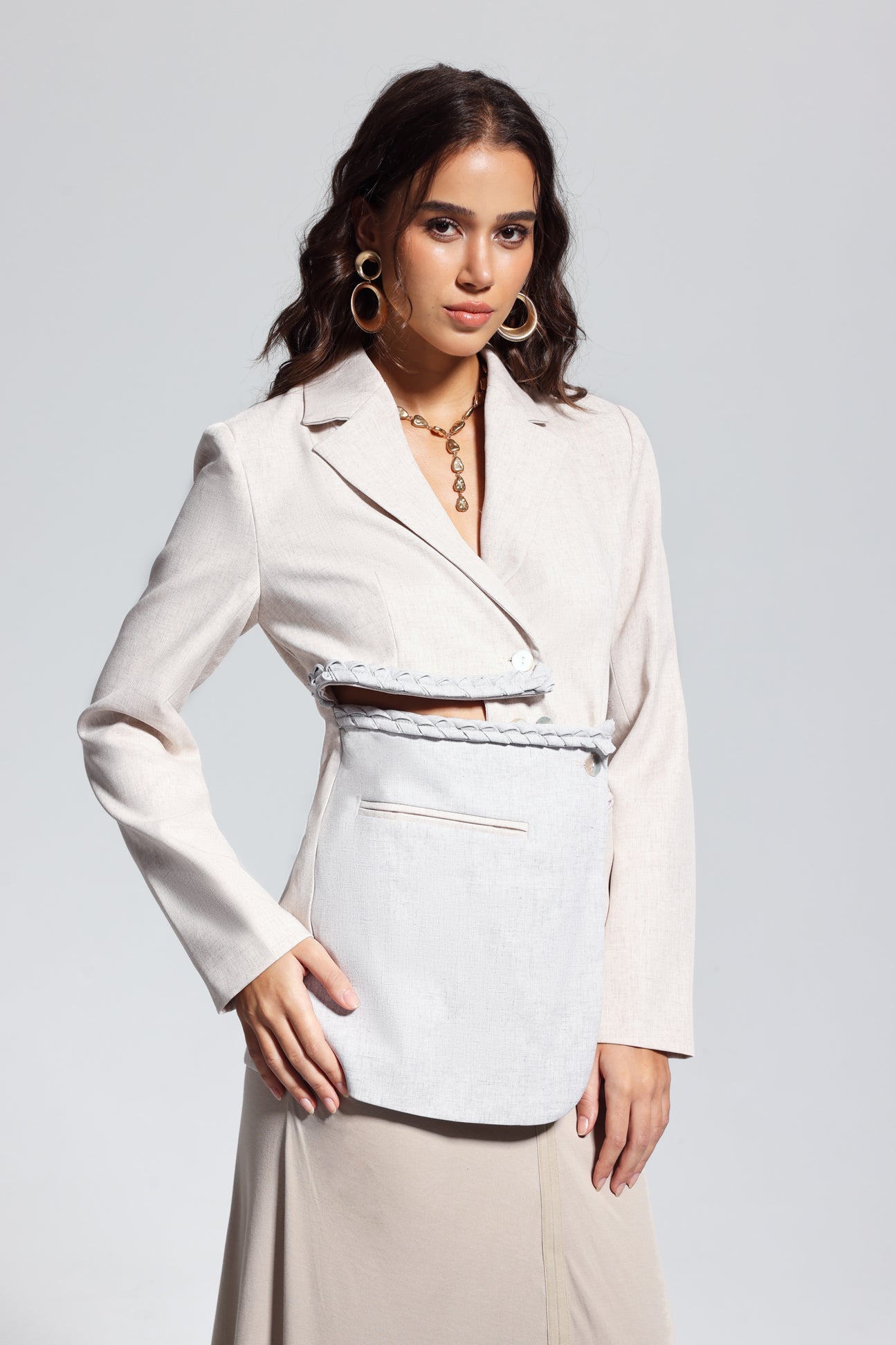 Merrill Cutout Asymmetric Blazer