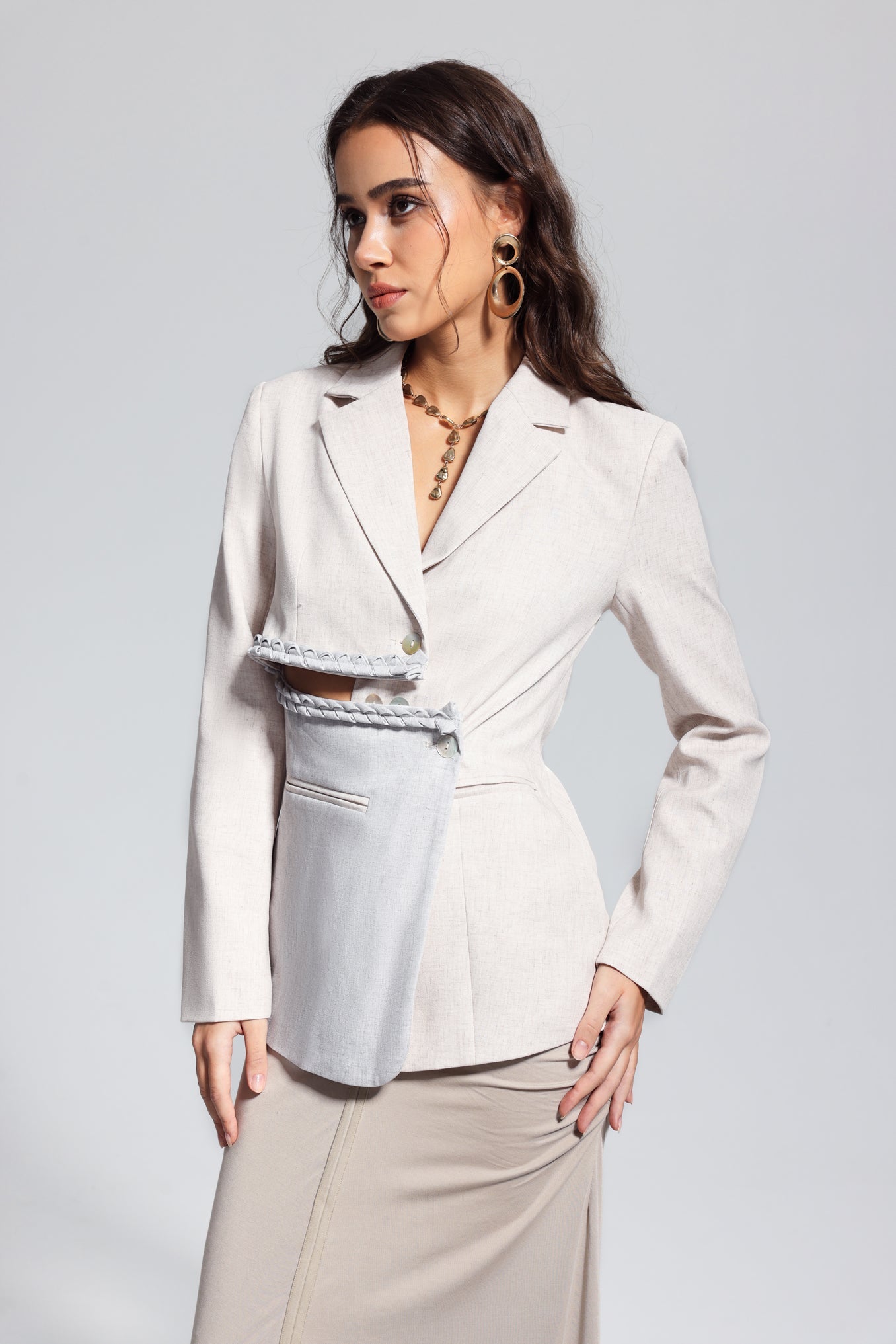 Merrill Cutout Asymmetric Blazer