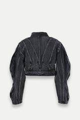 Mila Wave Sleeve Denim Jacket