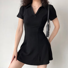 Ifomat Chic Touch Collar Dress